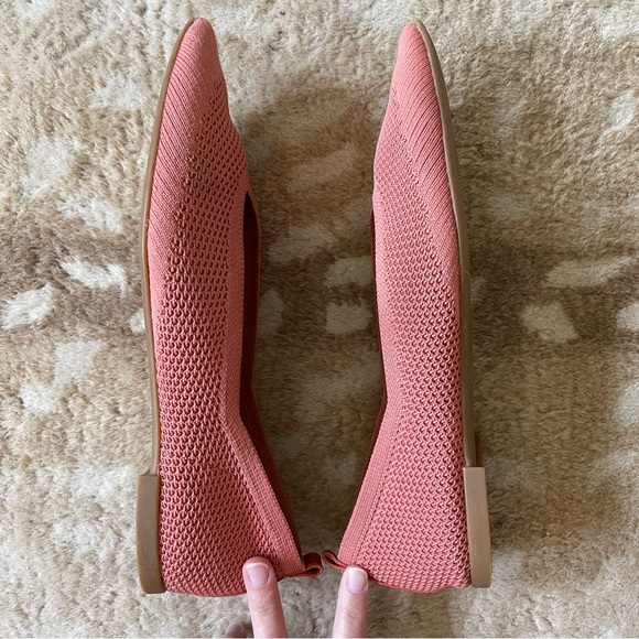 Everlane 40 Hour Flat Reknit Point Toe Slip On Shoes In Coral  Pink Size 9 - Picture 5 of 14